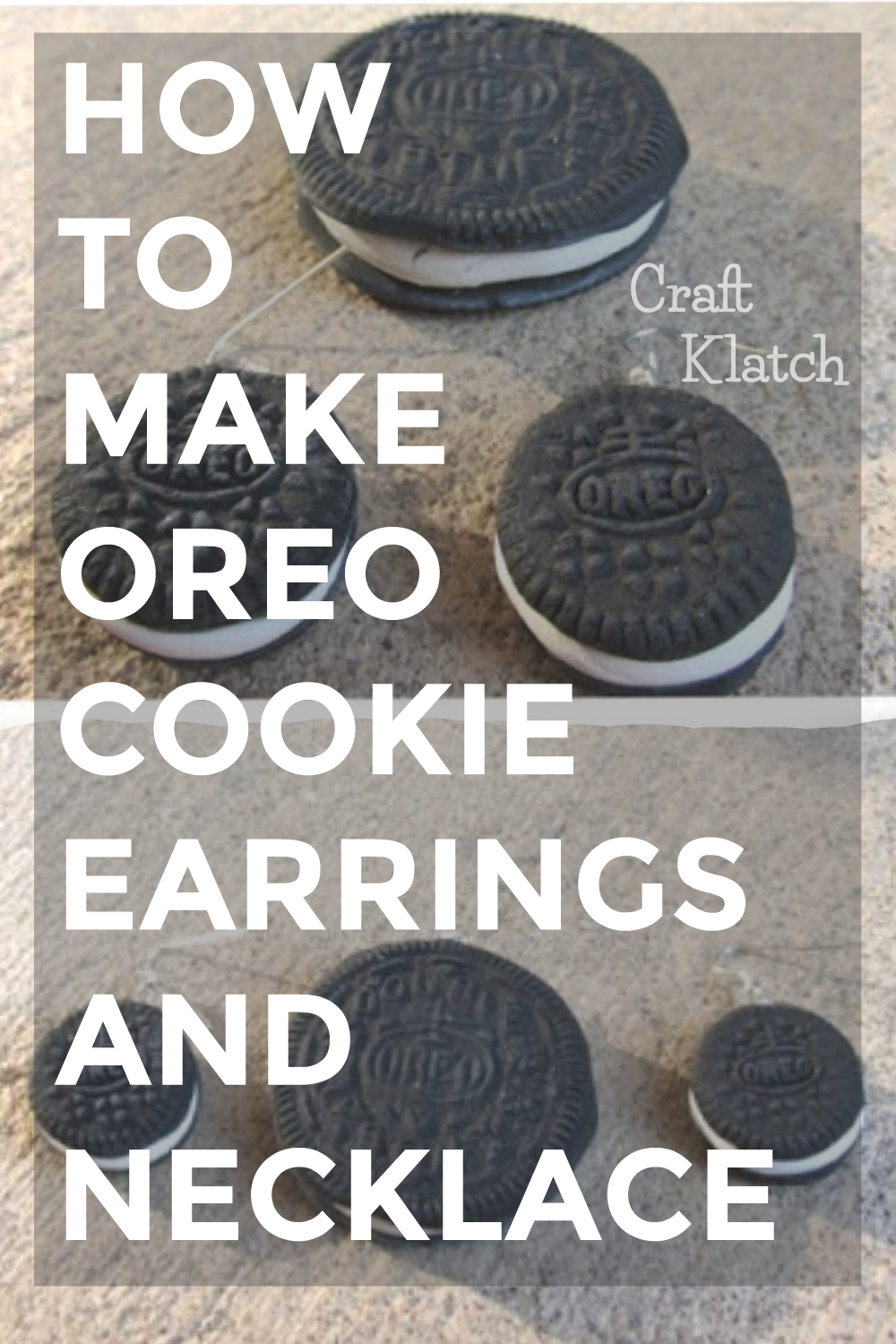 How to Make an Oreo Cookie Necklace and Earrings Craft Tutorial - Craft  Klatch