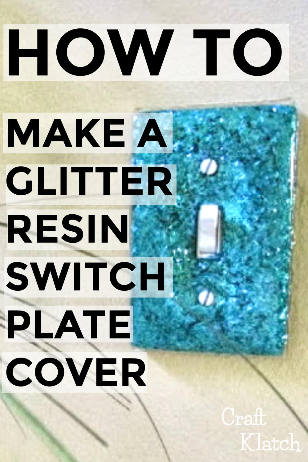 Glitter Resin Switch Plate Craft 