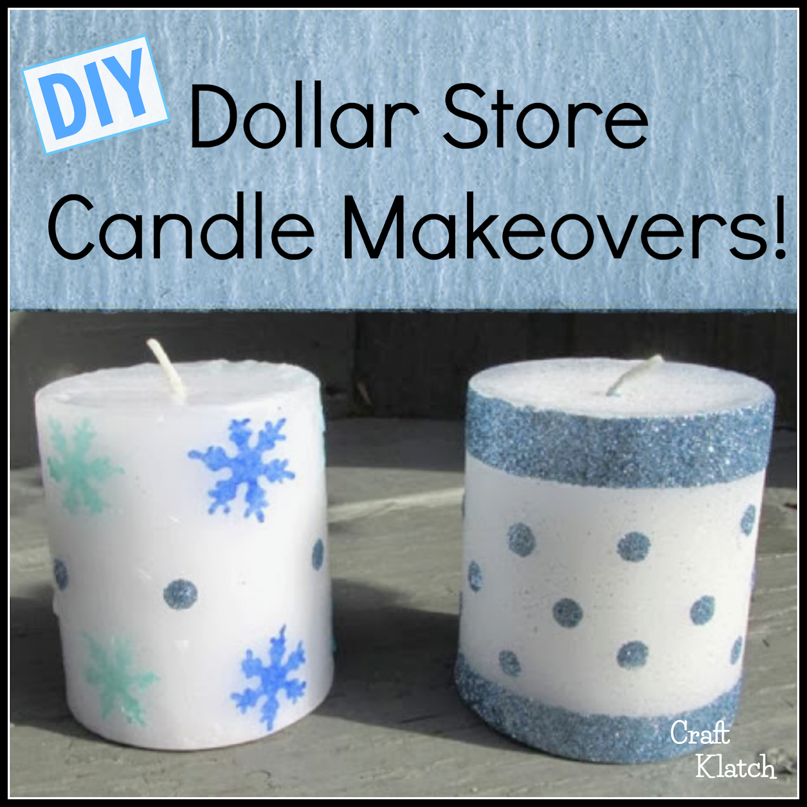Dollar Store Candle Makeover Craft - Craft Klatch