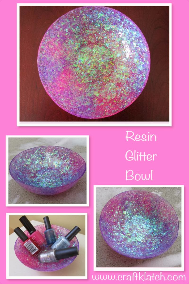 DIY Glam Resin Glitter Bowl Craft How To - Craft Klatch