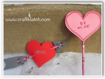 Easy Valentine's Day Pencils DIY - Craft Klatch