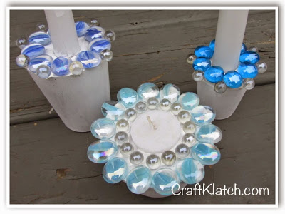 Craftside: How to make beaded bobeche and recycled bottle candle
