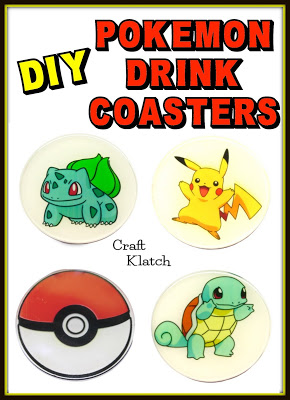 Recycled Pokemon Resin Coasters