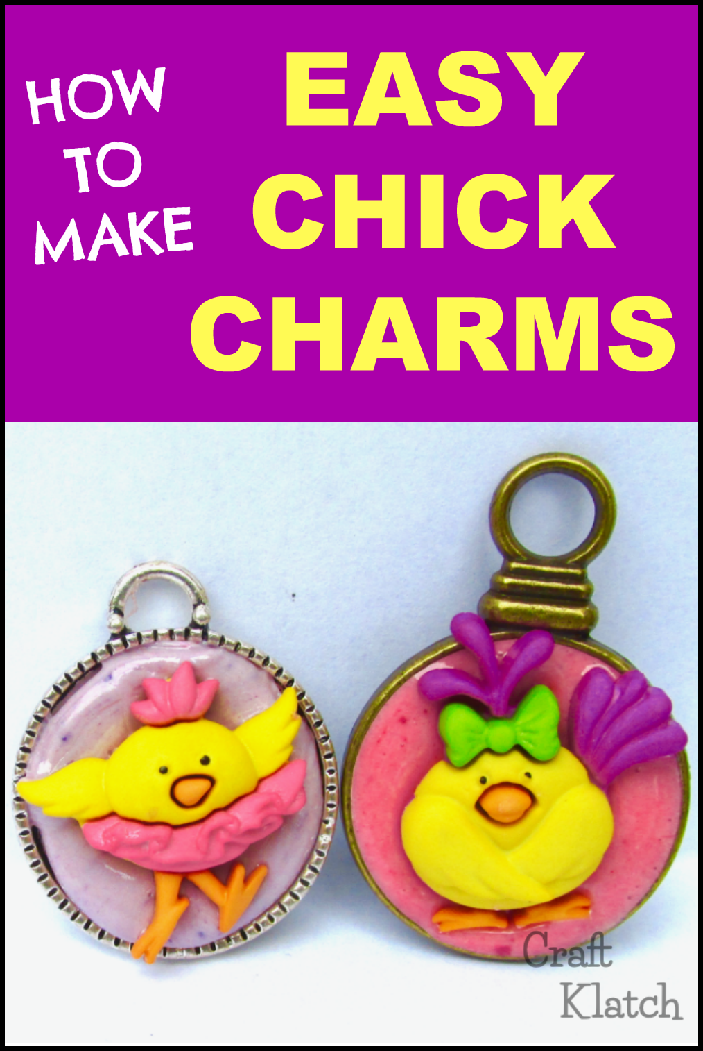 How to make cute chick charms