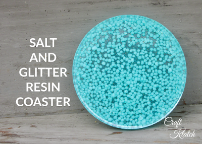 Salt and Glitter Resin Coaster, Another Coaster Friday