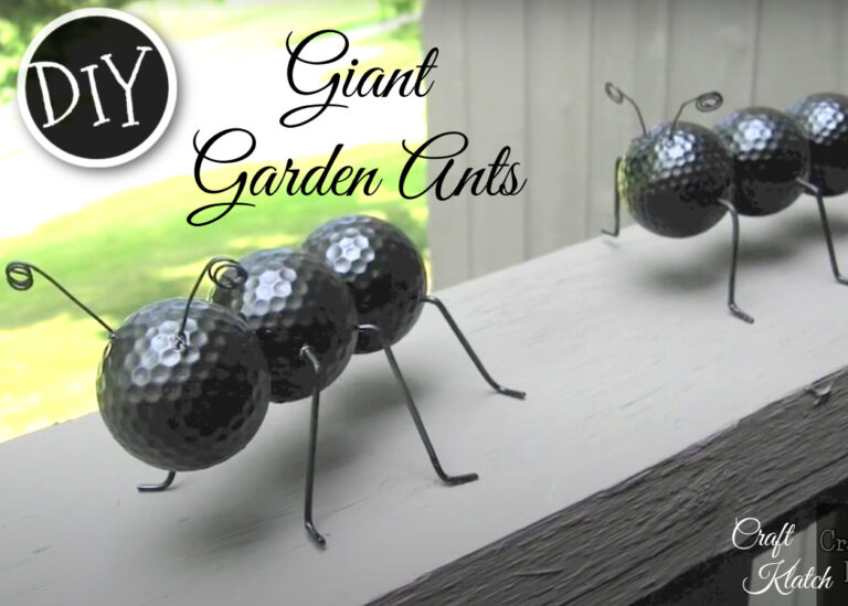 Giant garden ants made from recycled materials