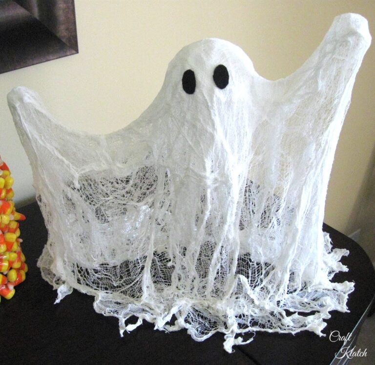 Cheese Cloth Ghost Craft Tutorial Craft Klatch