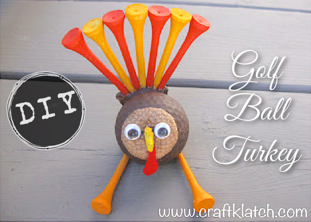 How to make a turkey for Thanksgiving golf ball craft