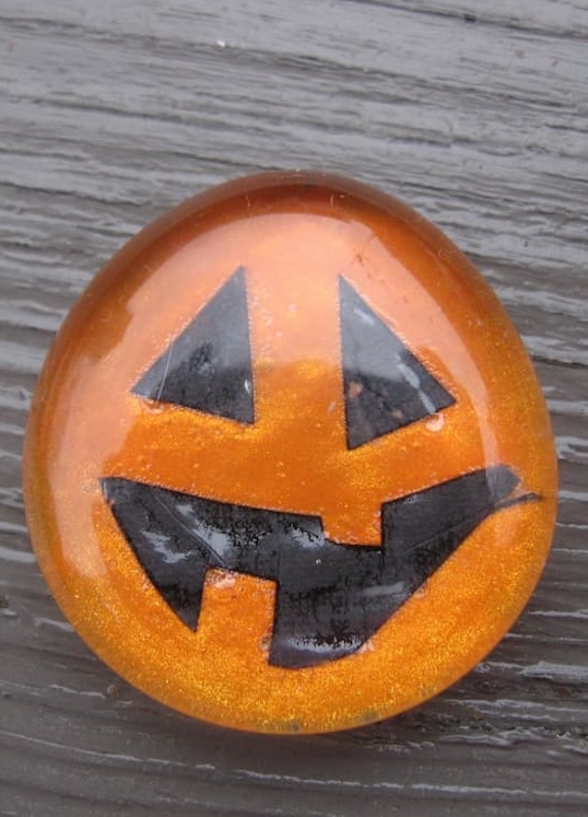 simply orange pumpkin Halloween nail polish craft