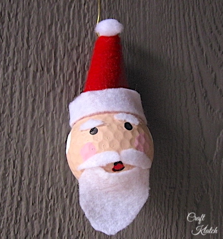 Fun Santa Golf ball ornament craft