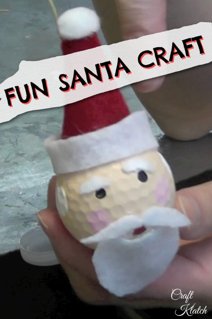 Fun Santa golf ball craft