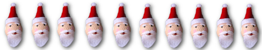 golf ball fun Santa banner