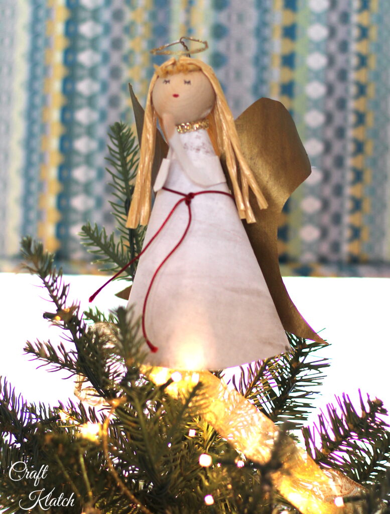 angel tree topper for Christmas