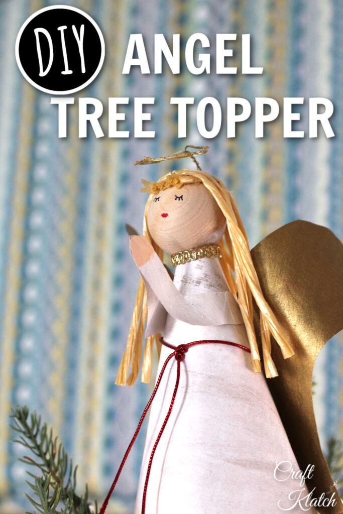 Angel tree topper with praying hands