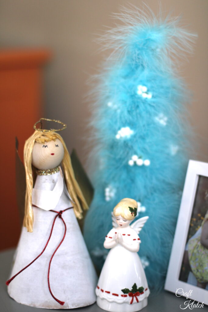 Angel and aqua christmas tree christmas decorations