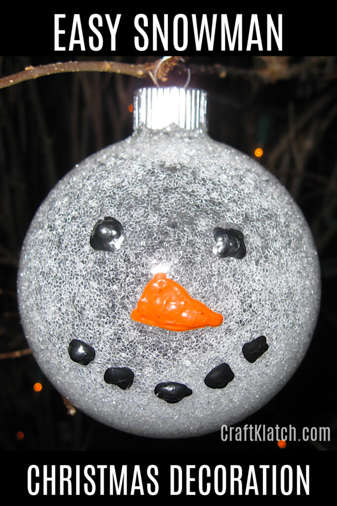 Glittered snowman pinterest image