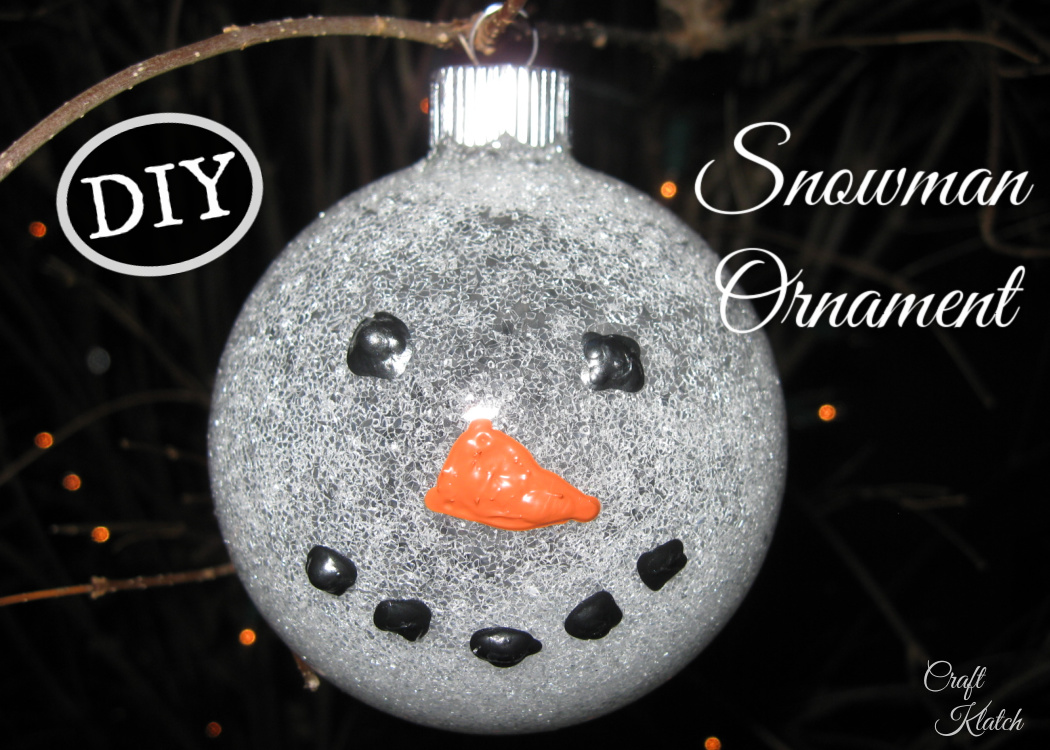 DIY Clear Glass Ball Snowman Ornament Craft for Christmas