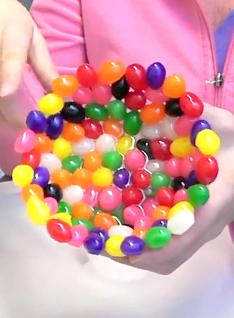 Finished Easter candy jelly bean bowl