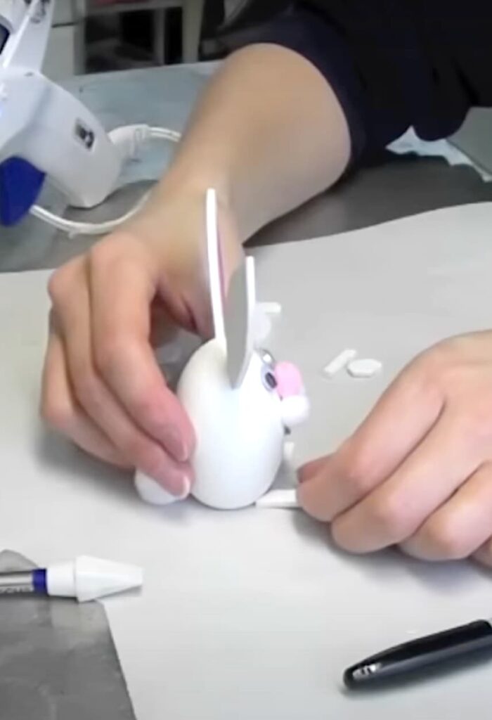 Gluing on the legs