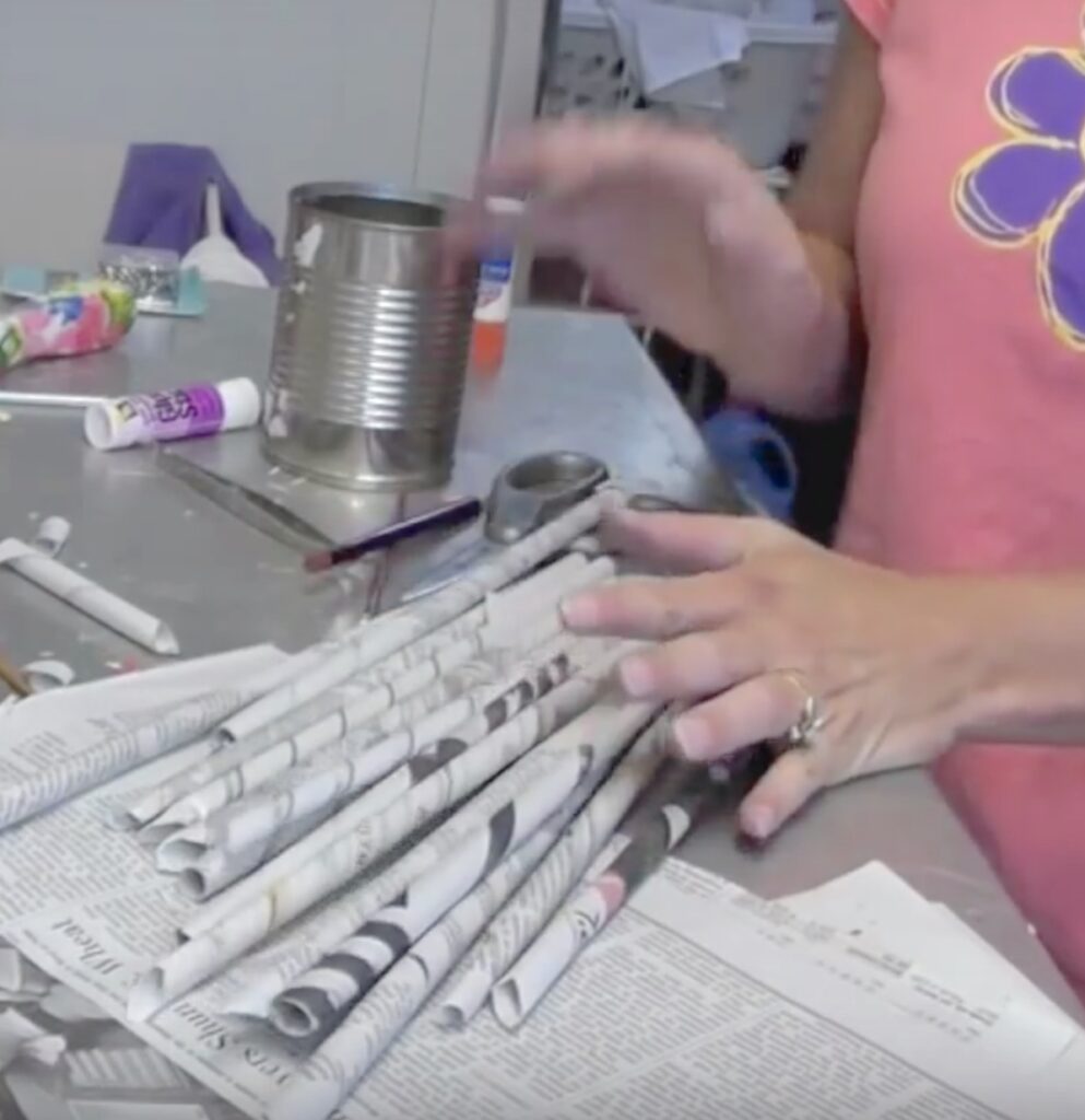 Keep making rolls until you have enough to make the newspaper craft