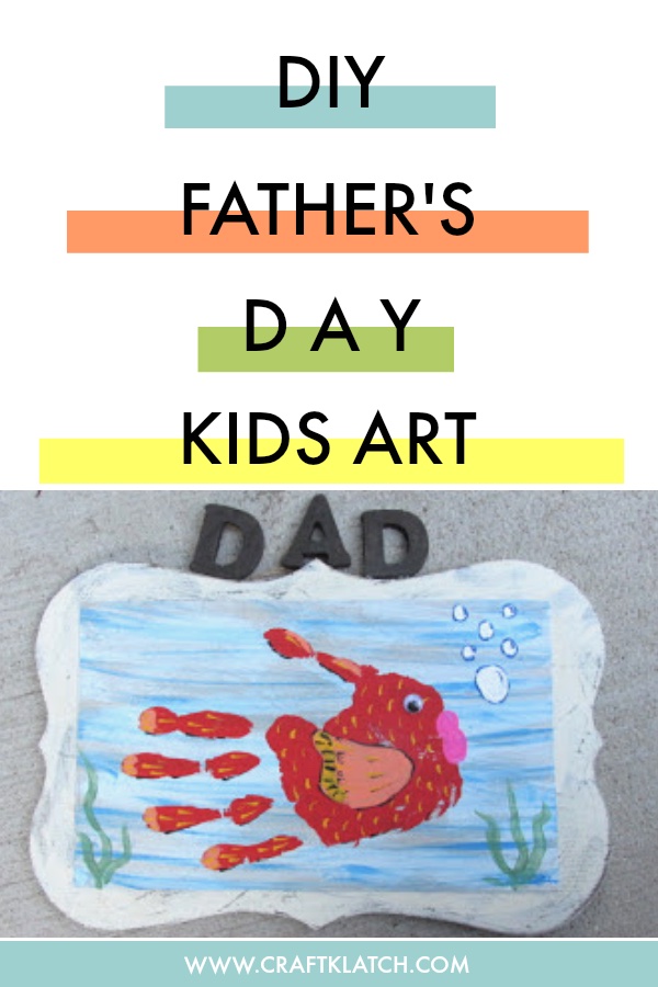 Handprint Fish art for Father's Day