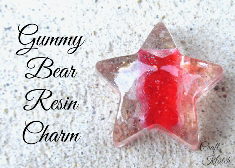 Red gummy bear resin charm