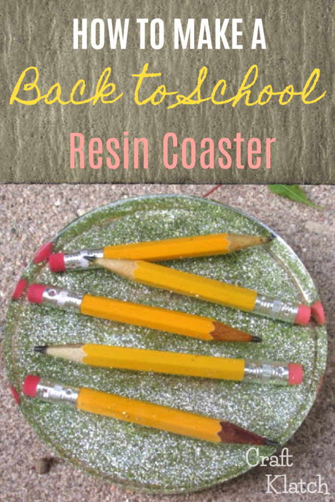 Back to school resin coaster Pinterest pin