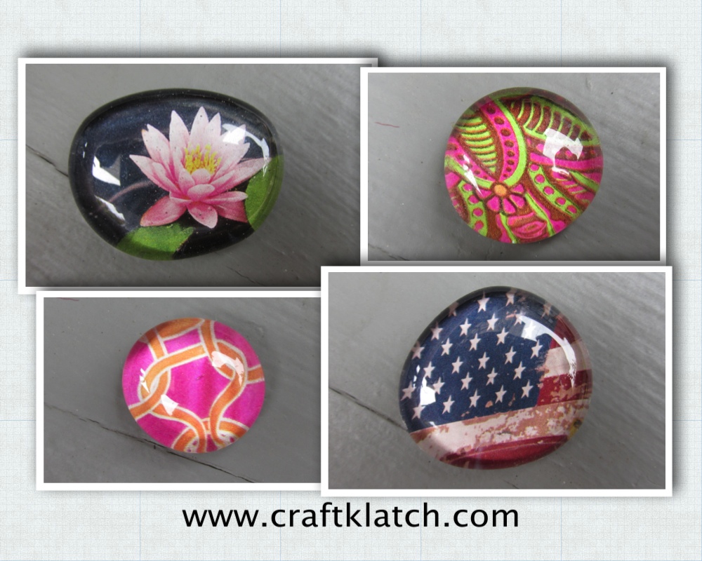 pictures, glass stones, magnets, picture magnets, how to, floral stones, how to make, craft ideas, crafts, crafting, craftklatch, craft klatch