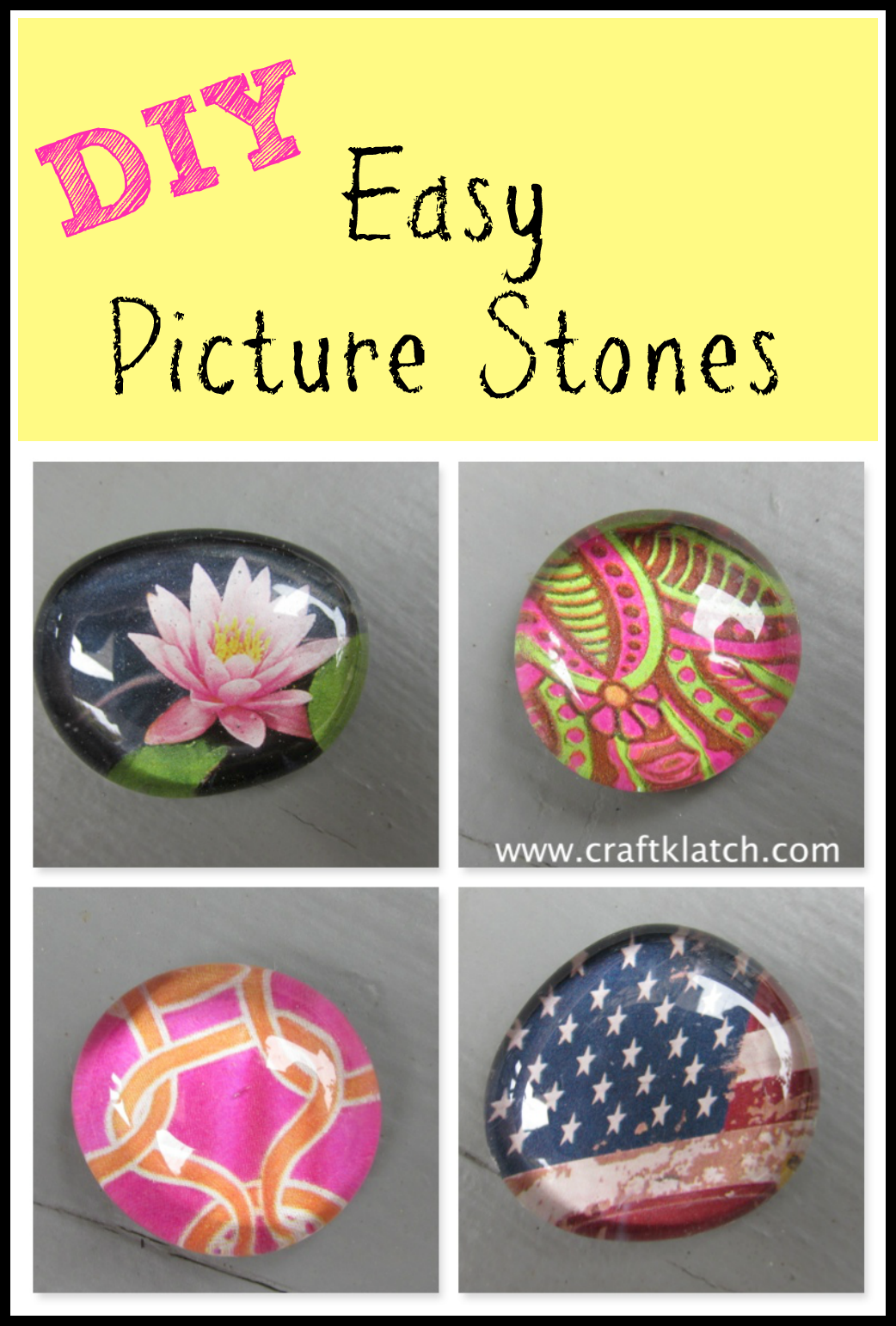Learn how to make these Easy Glass Picture Stones! DIY | kids crafts | gem crafts | glass stone crafts | room decor | locker decor | craft | craft ideas | crafts | crafting | room decor ideas #diy #gems #gemcrafts #roomdecor #lockerdecor #magnets #magnetcrafts #craft #crafts #crafting #craftideas