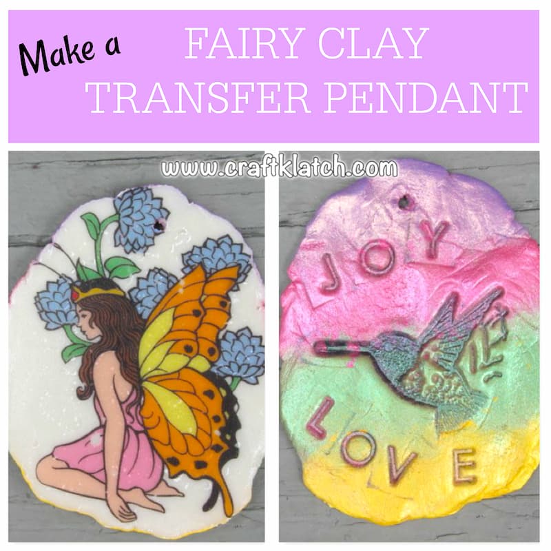 DIY Clay Jewelry | Transfer an Image to Clay front and back