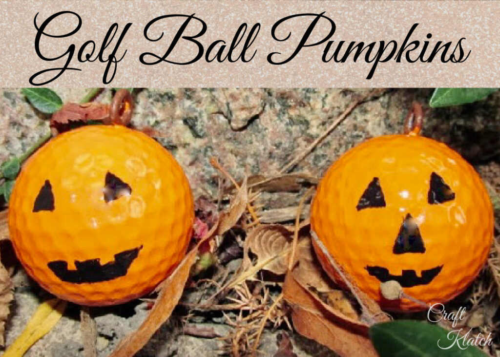 golf ball pumpkin craft