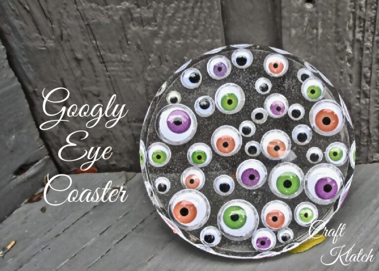 Googly eyes resin Halloween Coaster