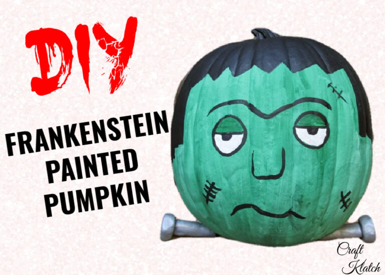 Frankenstein painted pumpkin DIY