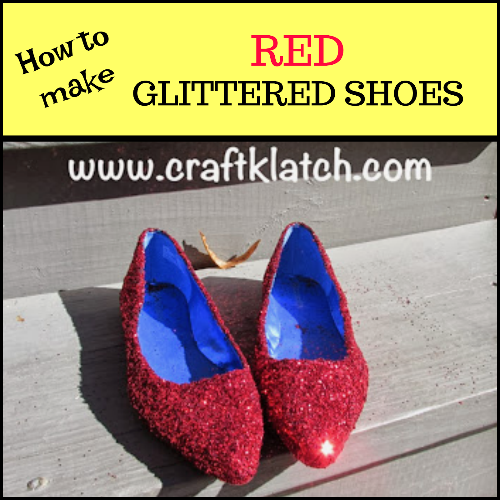 Red Glittered Shoes for Halloween - Craft Klatch