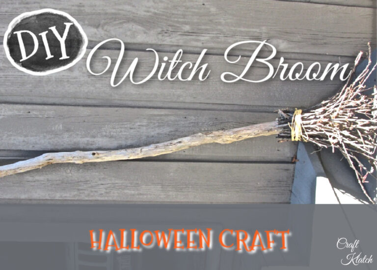 Handmade witch's broom