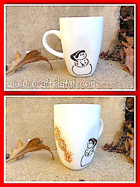 Snowman hot chocolate mug