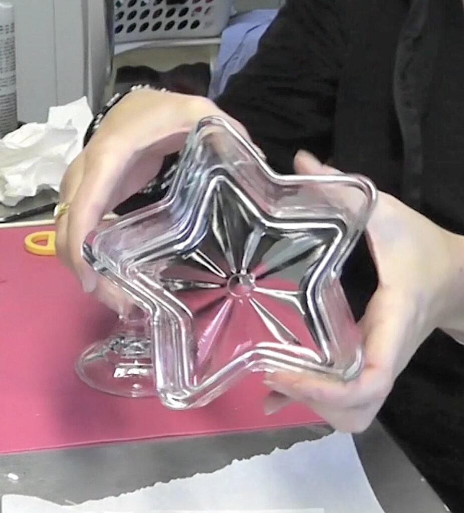 Clear star candy dish from dollar tree