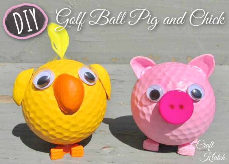 Golf ball pig and chick