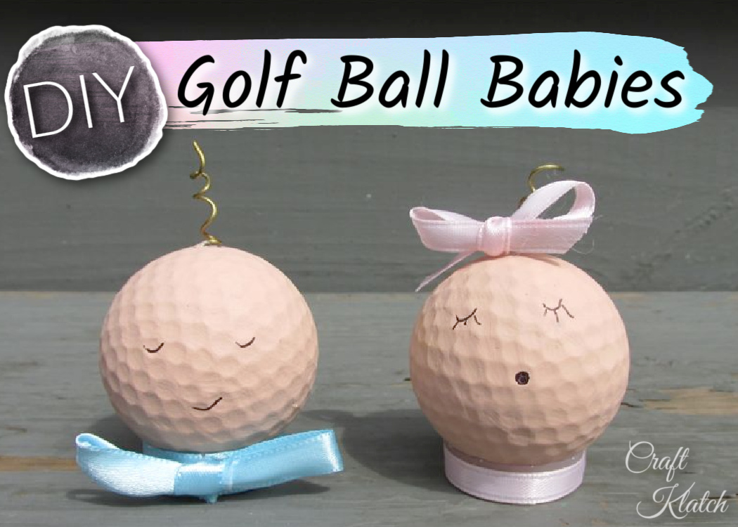 Baby shower idea golf ball babies