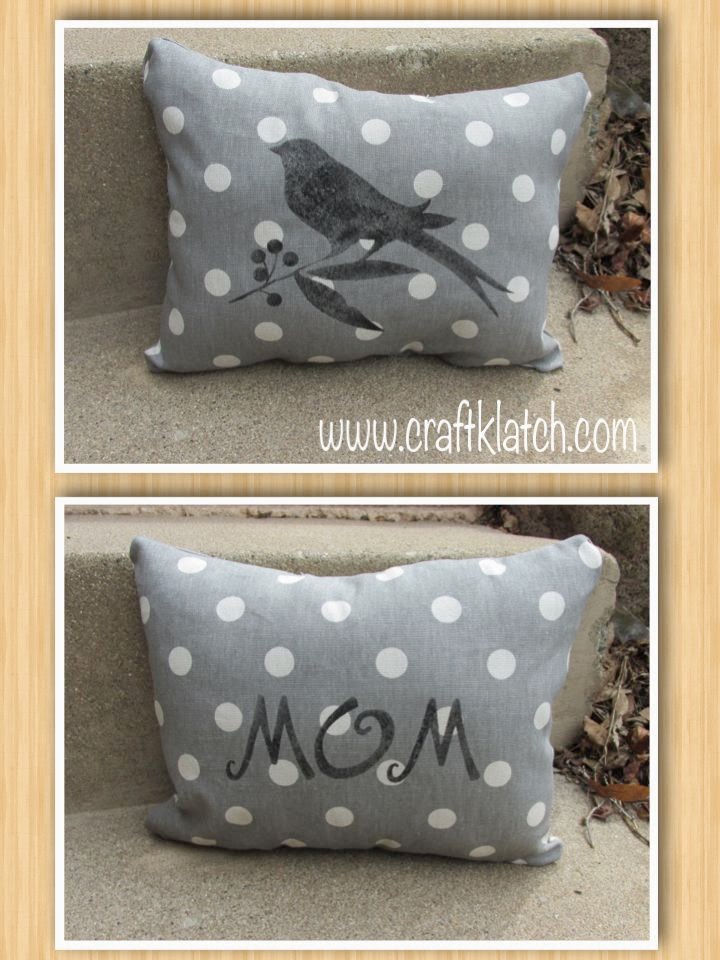 mother's day, mother's day gift, mother's day craft, mother's day gift ideas, craft, crafts, crafting, craft ideas, idea, ideas, stencil, homemade, handmade, diy, no sew, pillow, custom