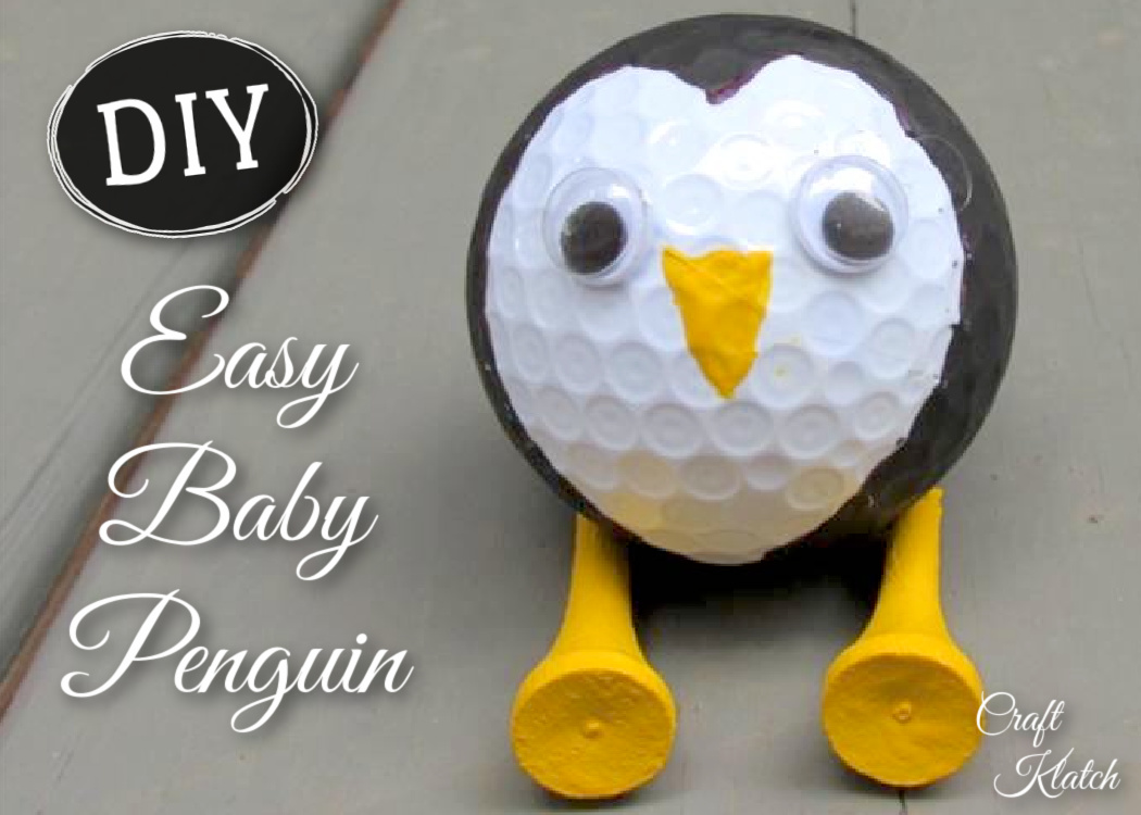 Easy baby penguins | penguin golf ball craft