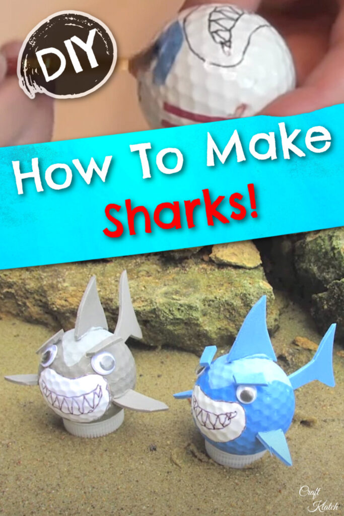 How to make golf ball sharks craft