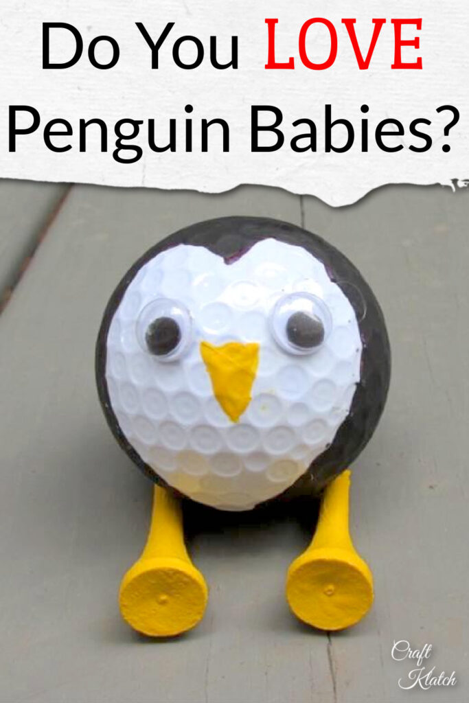 Penguin babies | penguin made out of a golf ball and golf tees