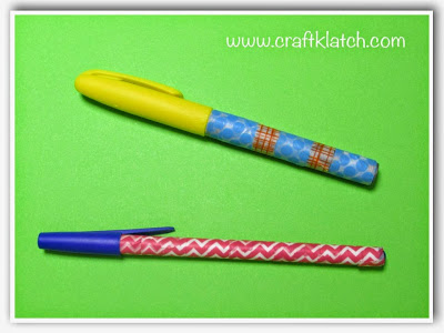 Back to School Pencil Glitter Coaster Craft - Craft Klatch