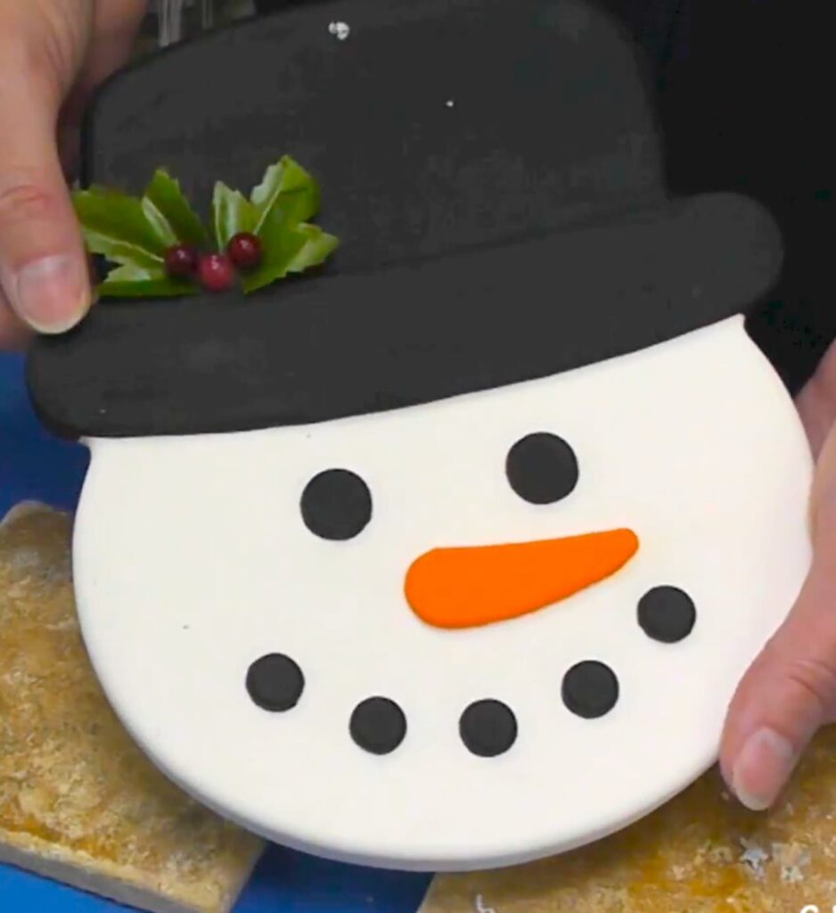 Big Resin Snowman Decoration DIY finished