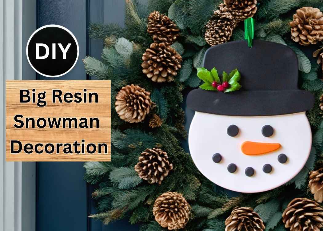 Big resin snowman decoration DIY
