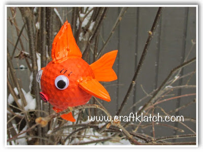 golf ball, golfball, recycle, recycling, recycling craft, craft, crafts, crafting, craft ideas, idea, ideas, goldfish, fish, diy, handmade, how to