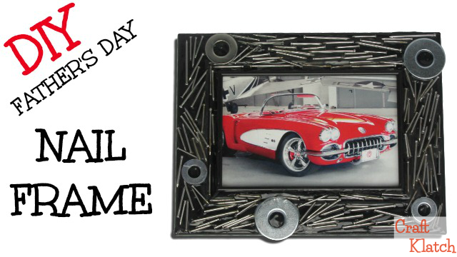 Learn how to make a Father's Day Nail Frame! DIY | father's day gift ideas, father's day, gift, presents, craft, crafts, crafting, craft ideas, idea, ideas, how to, nails, man gifts, manly gifts, easy, home decor, man cave #fathersday #fathersdaygift #fathersdaygiftideas #dadgift #dad #mangifts #mancave #mancavedecor Nail frame DIY Father's Day gift