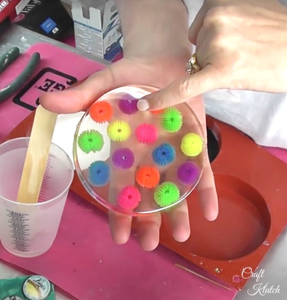 Koosh ball resin coaster reveal