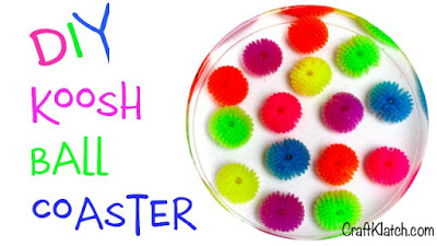 Splash of Color Koosh Ball Coaster Resin DIY